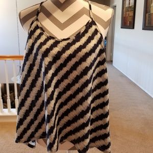 Navy Blue Cream Spaghetti strap tank top